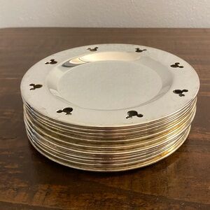 Vintage Disney Mickey Mouse Silver Plated Coasters Set of 12